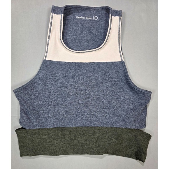Outdoor Voices Other - Outdoor Voices Tri-Tone Slash Back Crop Sports‎ Bra Size Small Yogo Workout